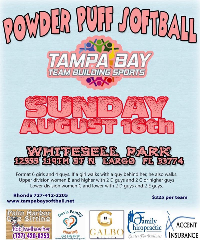 Aug. 16 Powder Puff Softball  Largo Fl @ Whitesell park